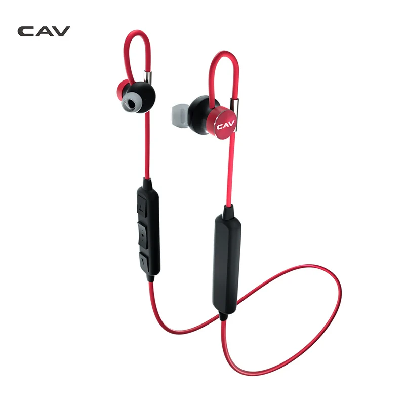 Red CAV EM3 Bluetooth наушники беспроводные наушники спортивные водонепроницаемые Fone Bluetooth наушники с глубоким басом с микрофоном для всех телефонов - Цвет: Red