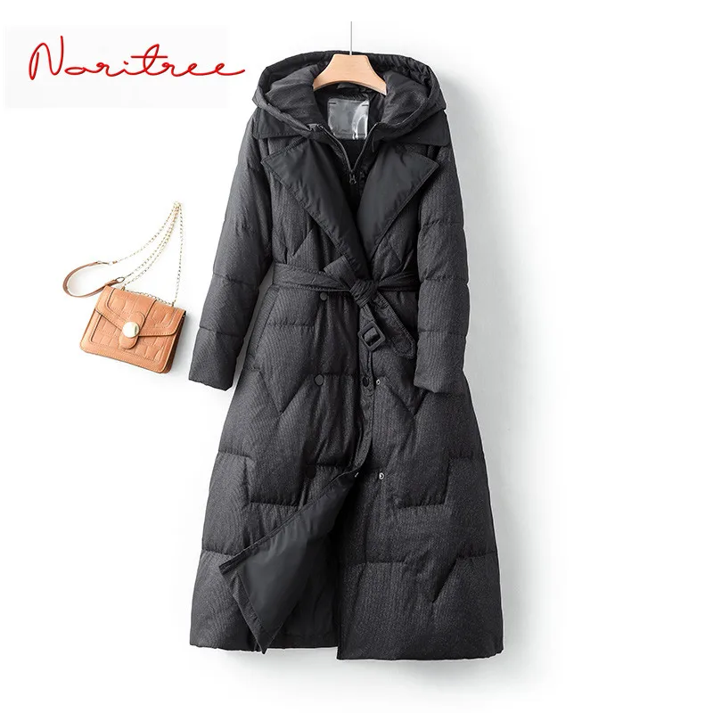 

Женский длинный пуховик, Яркий пуховик, теплый пушистый пуховик, женская зимняя парка с капюшоном в стиле хлеба wy525