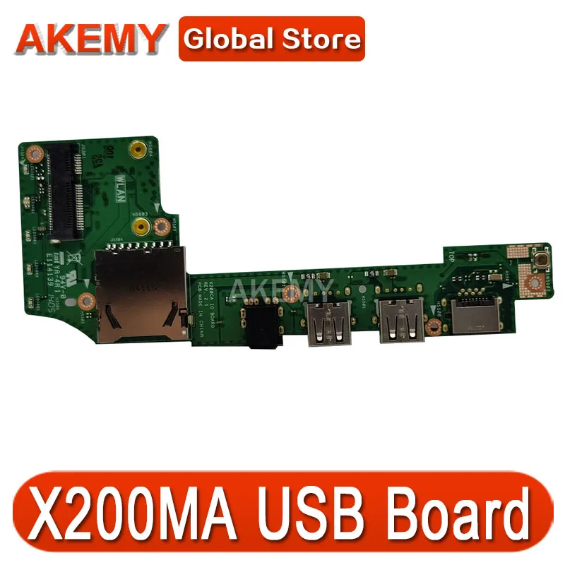 

Новый оригинальный для ASUS x200 x200C x200CA X200M X200MA USB SD кардридер аудио Плата IO_Board Rev 2,0 60NB04U0-IO1020-200