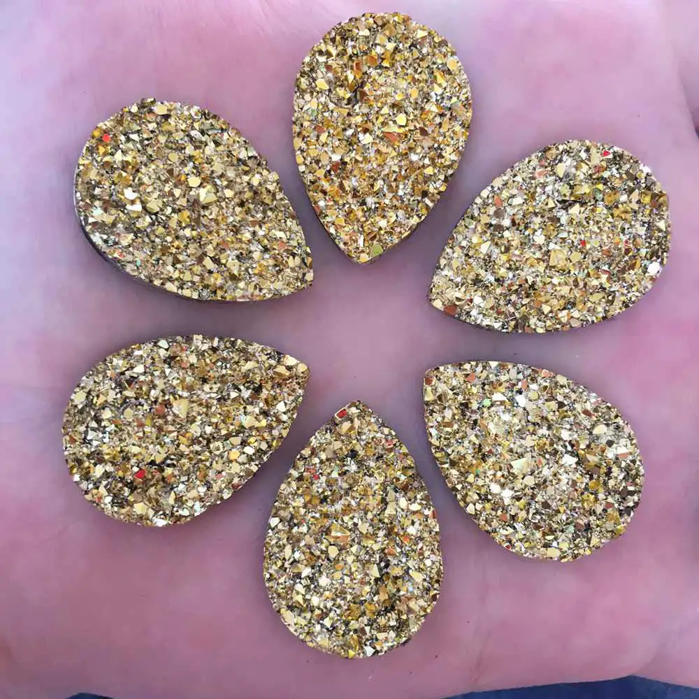 Новые 20 шт 18*25 мм Bling AB смолы падение руды неправильной поверхности Flatback узоры из
