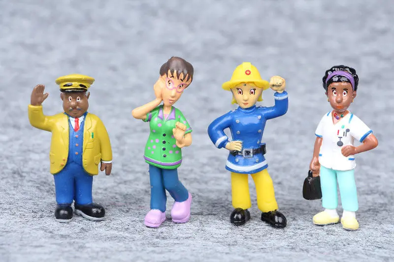 12 шт./компл. фигурки героев мультфильма Пожарный Сэм игрушки 3 6 см Симпатичные ПВХ