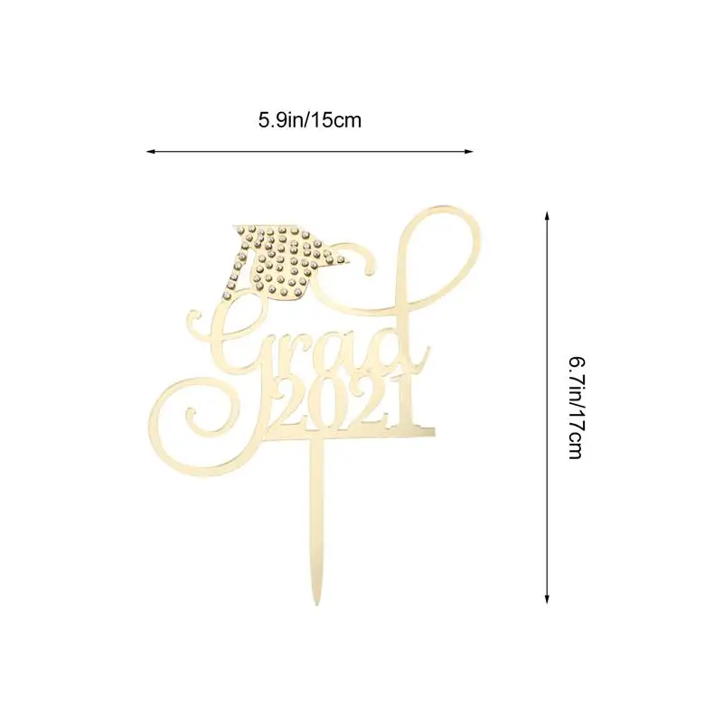

2pcs Exquisite Cupcake Topper Graduation Theme Cake Insertion Cake Topper