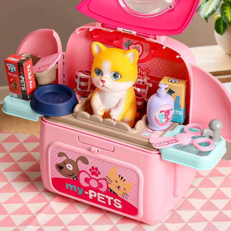 

Children's house toy cat dog simulation animal pet backpack space bag schoolbag toy boy and girl