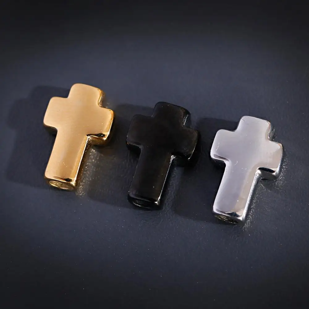 

Cross Beads For Bracelet DIY Craft Bead Accessories For Jewelry Making Set Spacer Gold Silver Color Handmade Material Needlework