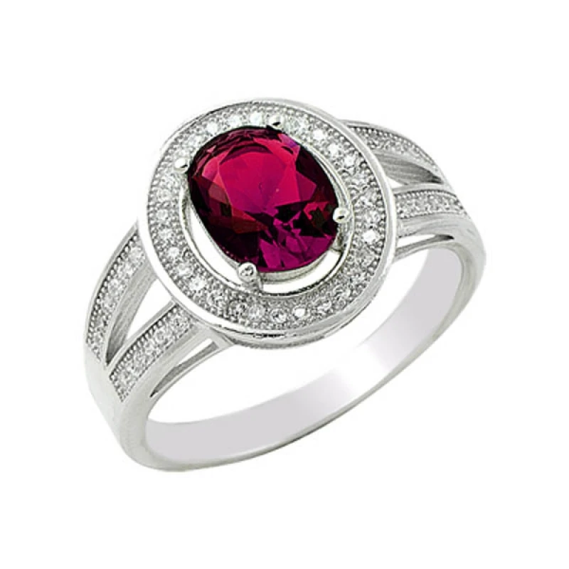 

Серебряное 925 пробы кольцо из циркония