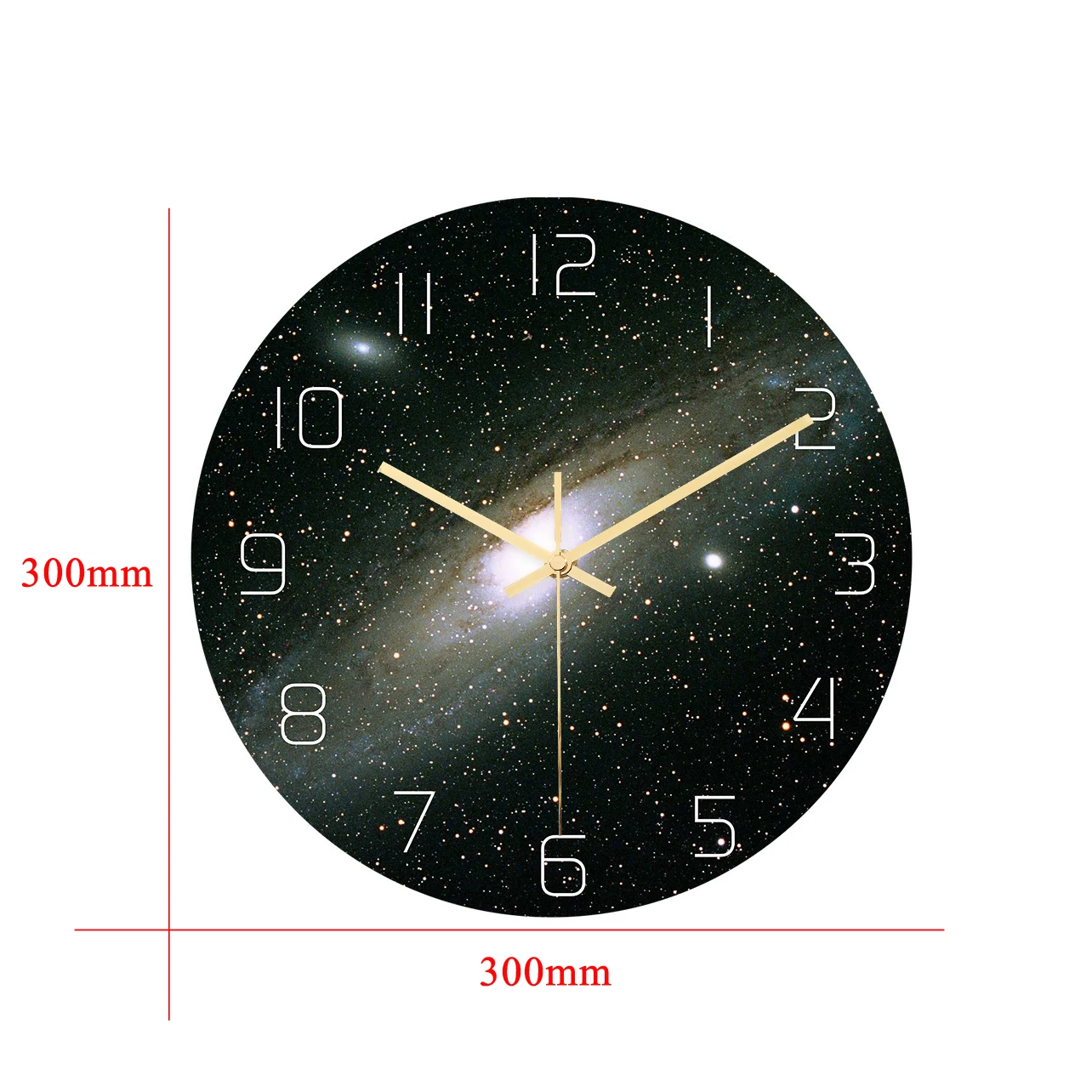 

wall clock Acrylic Material High Gloss Starry Sky Creative Silent Movement Dry Battery Power Frameless Mordern Home Decoration