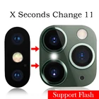 Роскошная наклейка для объектива камеры, замена секунд для iPhone XR X XS MAX, искусственная камера на 11 Pro Max, стеклянная защитная крышка, наклейка, пленка