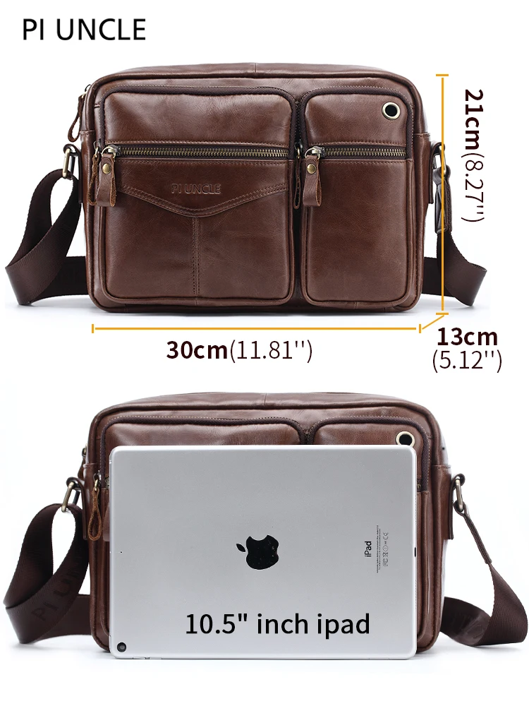Мужская сумка на плечо из натуральной кожи для Ipad 100% дюйма| |