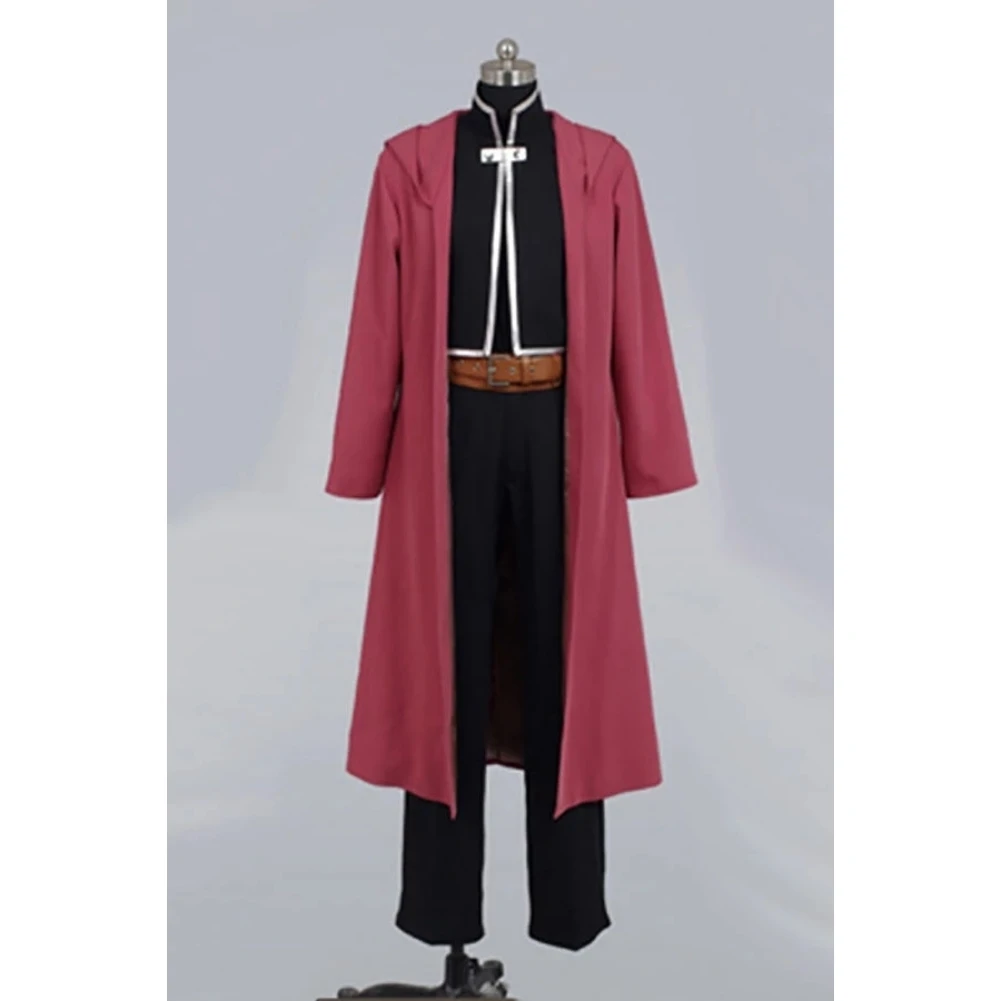 Цельнометаллический костюм алхимика Эдварда Элрика для косплея взрослых мужчин