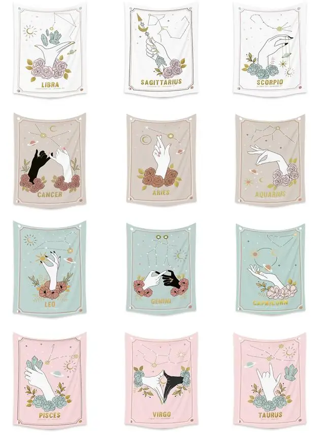 

12 созвездий гобелен украшение для дома украшение для спальни фоновая ткань