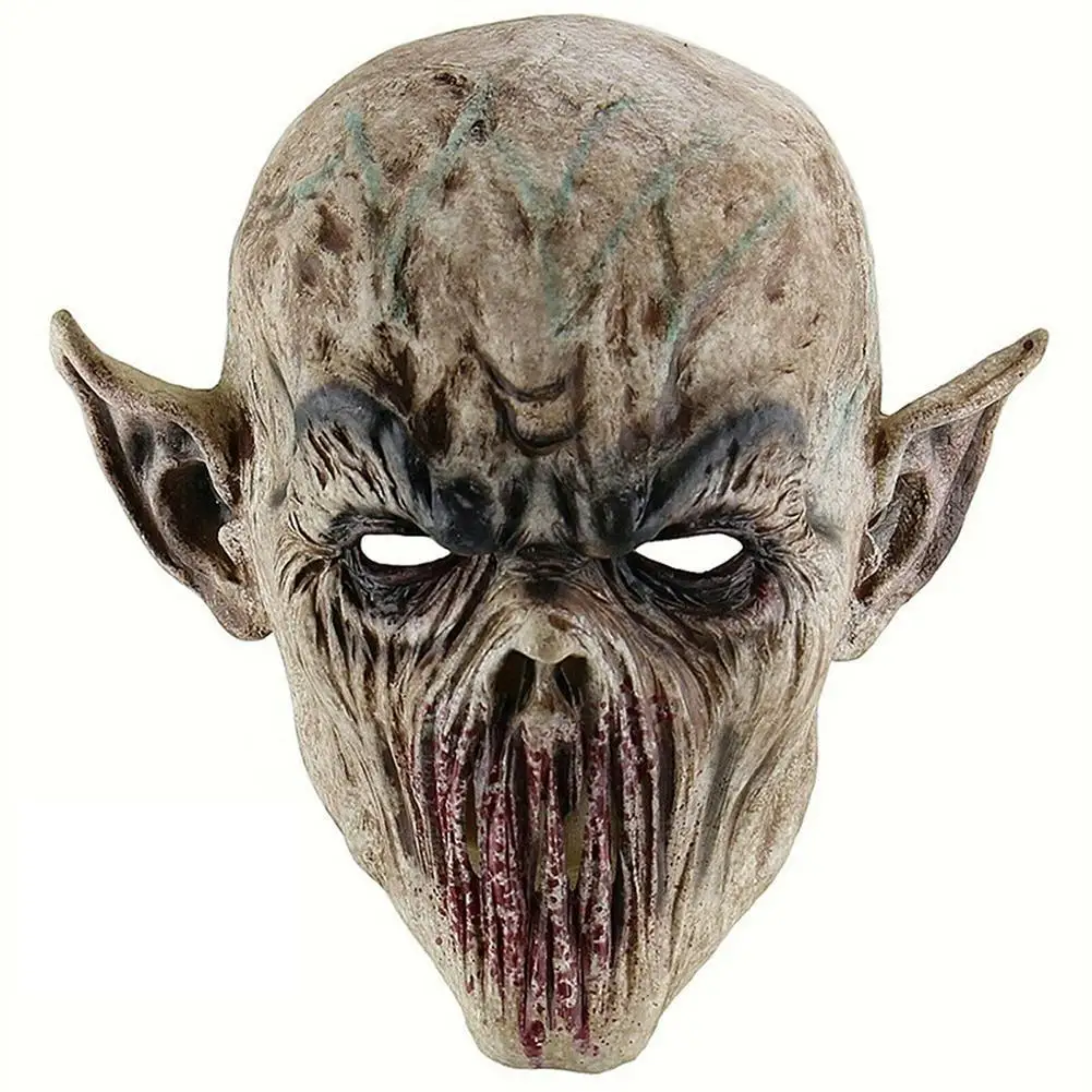 

Hot 2021 Halloween Mask Horror Mouthless Alien Horror Alien Latex Headgear Mask Party Cosplay Props Funny Full Head Costumes