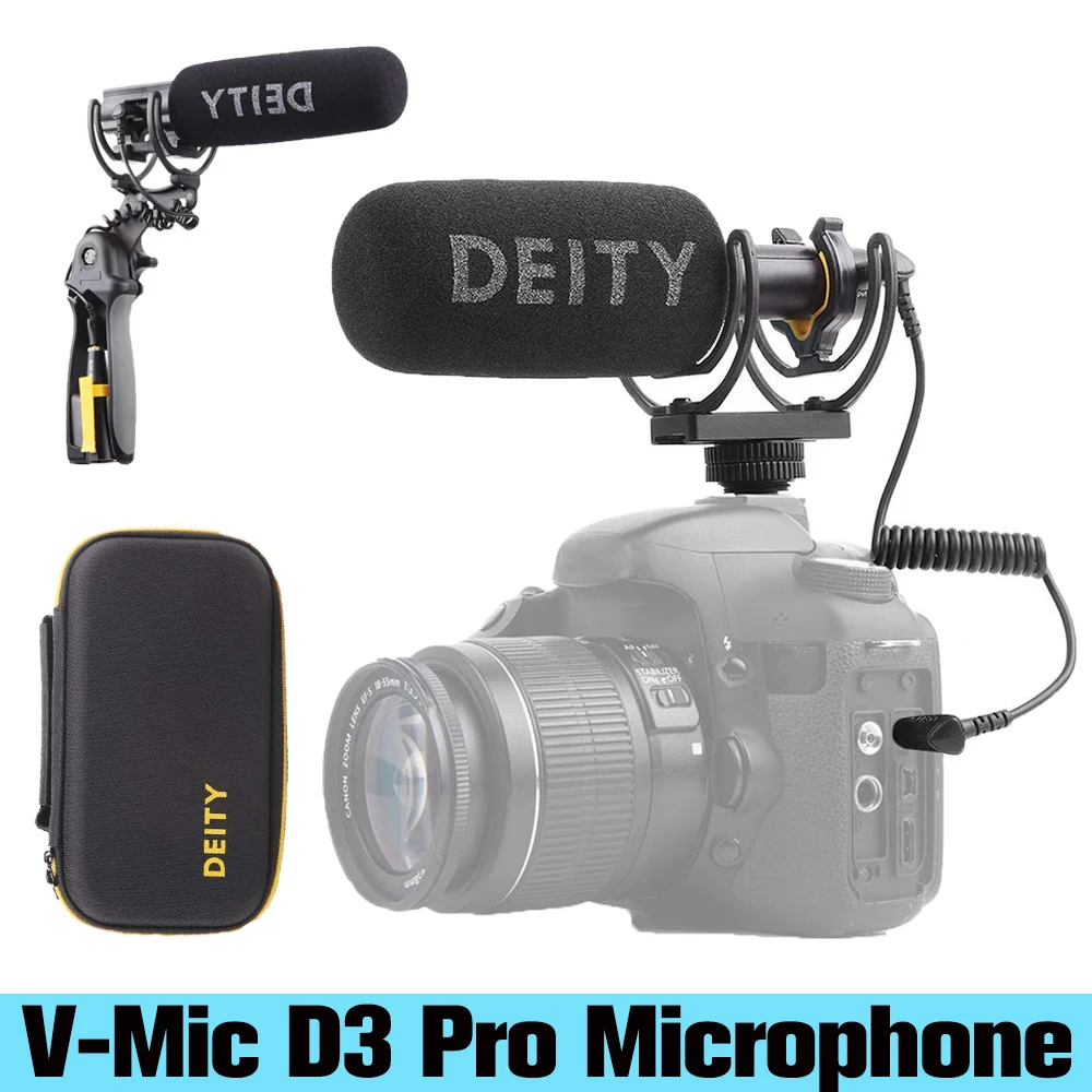 

Deity V-Mic D3 Pro Video Studio Microphone Super-cardioid Polar Pattern Vlogging Condenser Recording Microfone for DSLR