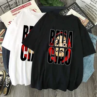 Casa Papel Money Heist Tee Series Shirt Men Cartoon House Paper Funny T-Shirt Bella Ciao Anime Graphic Tshirt Male