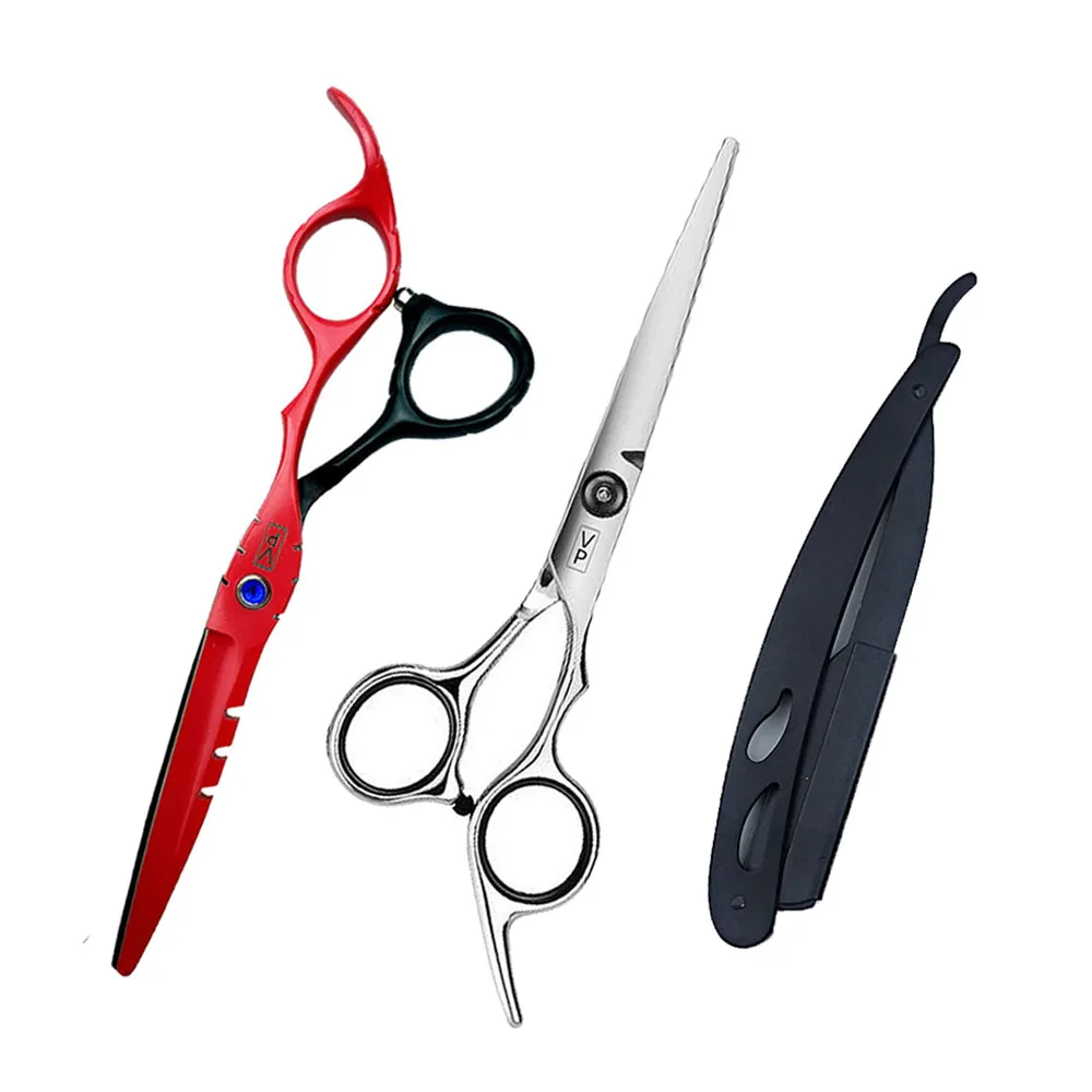 

6 Inch Salon Professional Hairdressing Scissors Hair Thinning Barber Scissors Set Hair Scissors tool 440C Japanese Steel Shears