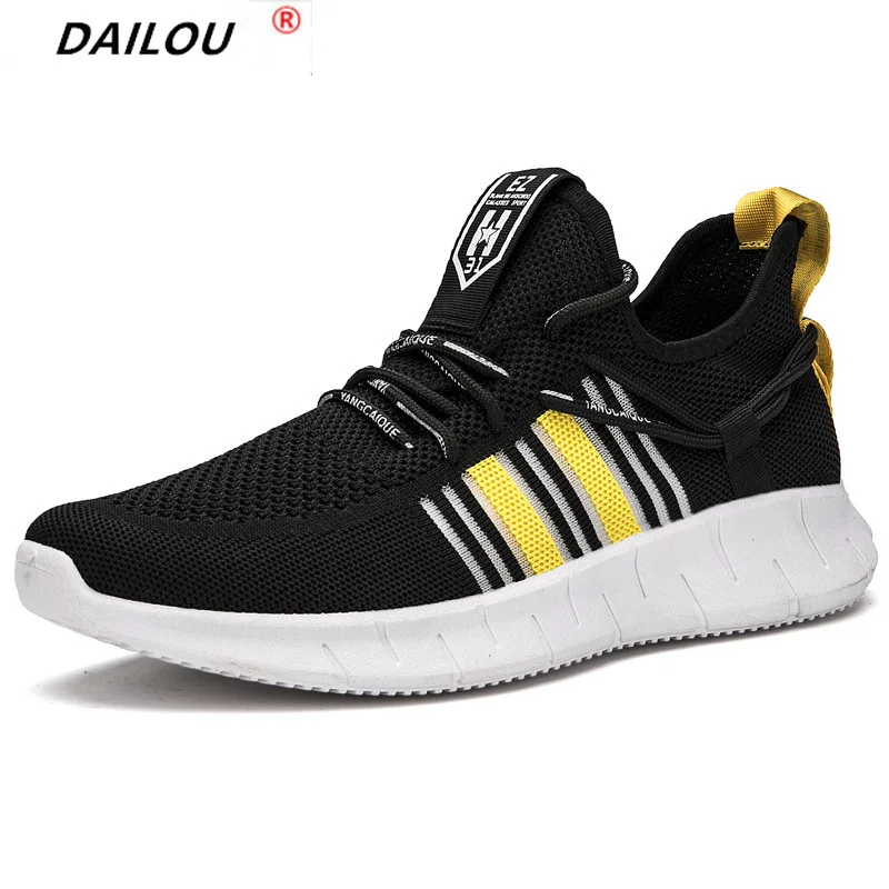 

2021 new sports shoes men's breathable casual mesh shoes comfortable and increased lace-up non-slip low-top running shoes