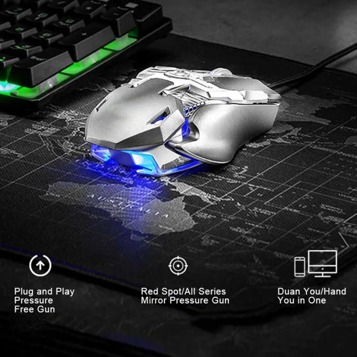 6400 dpi профессиональная компьютерная игровая мышь dpi Регулируемая Rgb подсветка 8 кнопок Проводная Механическая компьютерная электронная Спортивная мышь для ноутбука