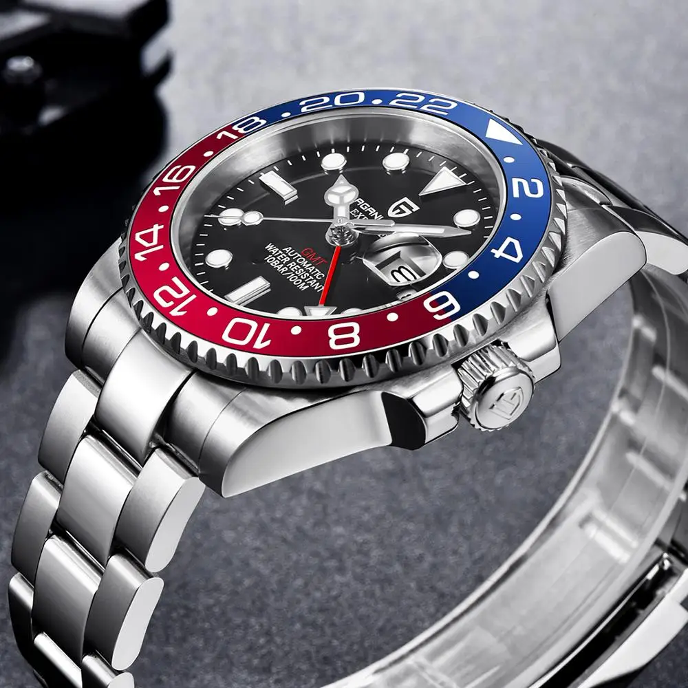 

PAGANI DESIGN 40mm Ceramic bezel Men's Watch Luxury Brand GMT Mechanical Watches Stainless Steel Waterproof 100M Automatic Watch