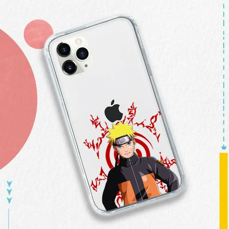 

Naruto Uchiha sasuke kakashi Phone Case Transparent for iPhone 11 12 mini pro XS MAX 8 7 6 6S Plus X 5S SE 2020 XR