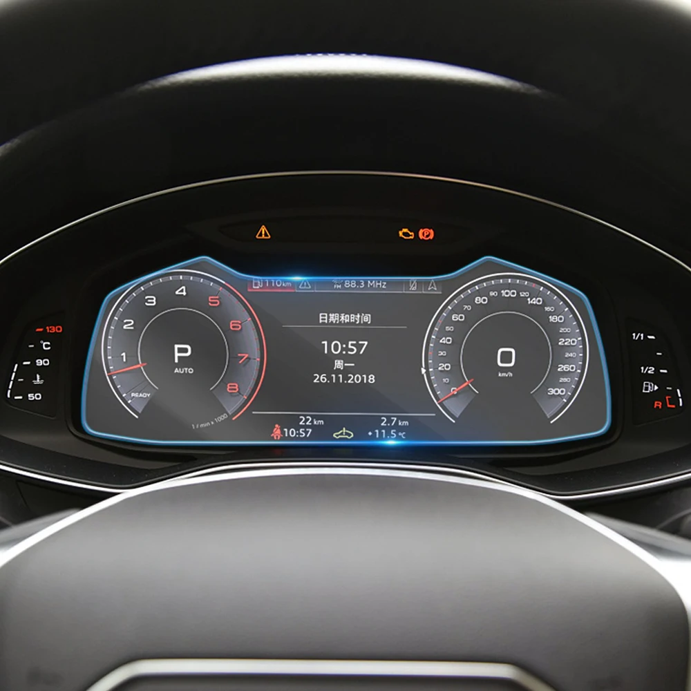 

For Audi A7 2019 2020 2021 Car Dashboard Instrument Panel LCD Screen Tempered Glass Protective Film Anti Scratch Accessories
