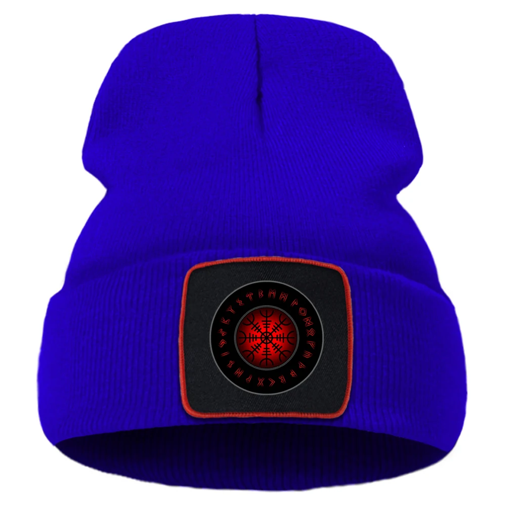 

Vikings Cool Thick Print 2020 Hot Sale Unisex Hats Warm Casual Beanie Hat Soft Skullies Knitted Ski Hats Creative Quality Hat
