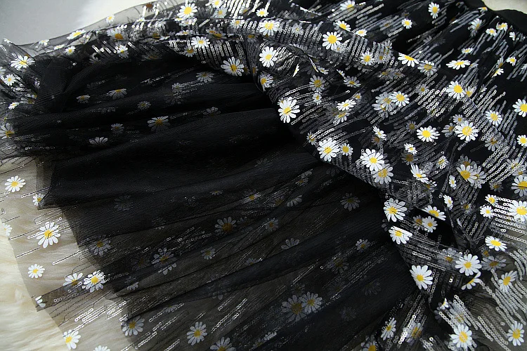 

European and American women's wear 2020 summer new style Short sleeve T-shirt Chrysanthemum printed sequined skirt Fashion suit