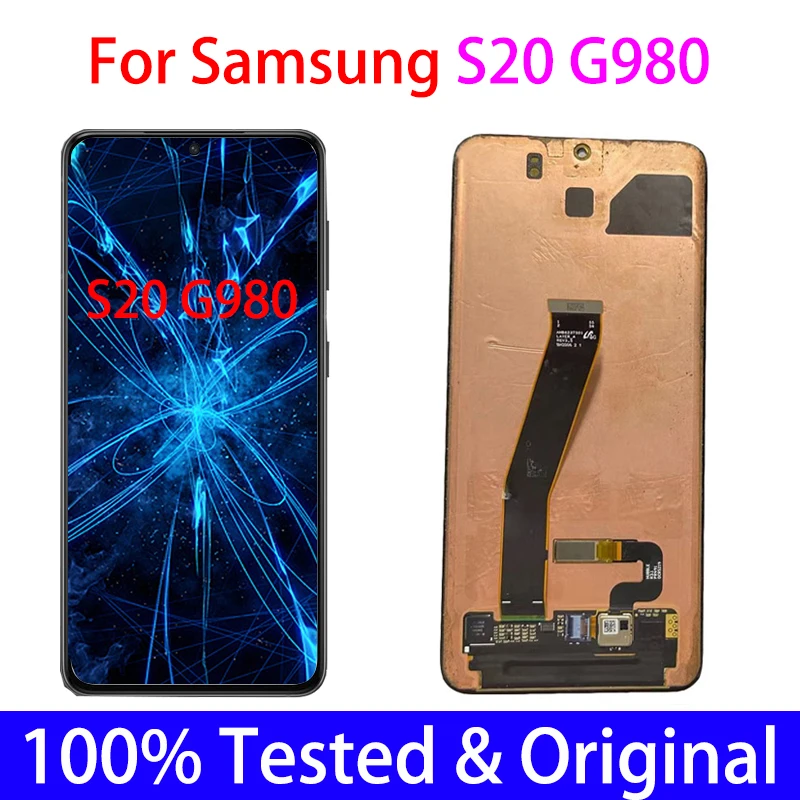 Оригинальный передний G980 дисплей для SAMSUNG Galaxy LCD S20 G980F G980F/DS сенсорный экран