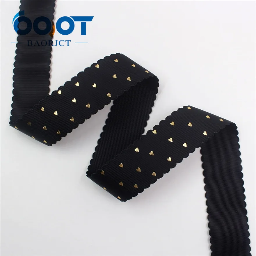 I-19729-1759, 1-1/2 ''38 мм горячее золото любовь кружево grosgrain лента, 10yrds DIY головной убор ручной работы аксессуары подарочная упаковка - Цвет: I-19729-1769
