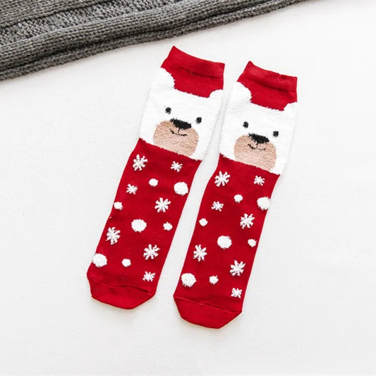 1 пара новогодних Хлопковых Носков подарок рождественские украшения 2020 года для