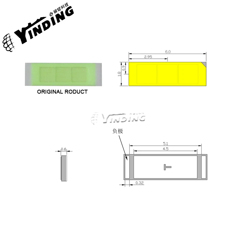 10шт YINDING 1860-3core W1860-3X1-A55 10-15W светодиод высокой мощности синего цвета 470-475НМ для автомобильного фары.