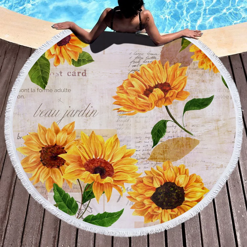 Summer Cartoon Series Microfiber Beach Towel With Drawstring Backpack Bag Sport Yoga Blanket Swimming Bath | Дом и сад