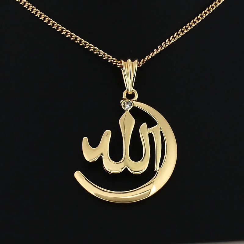 

Vintage Jewelry Yellow Gold Filled Religious Totem Pendant Unisex Necklace