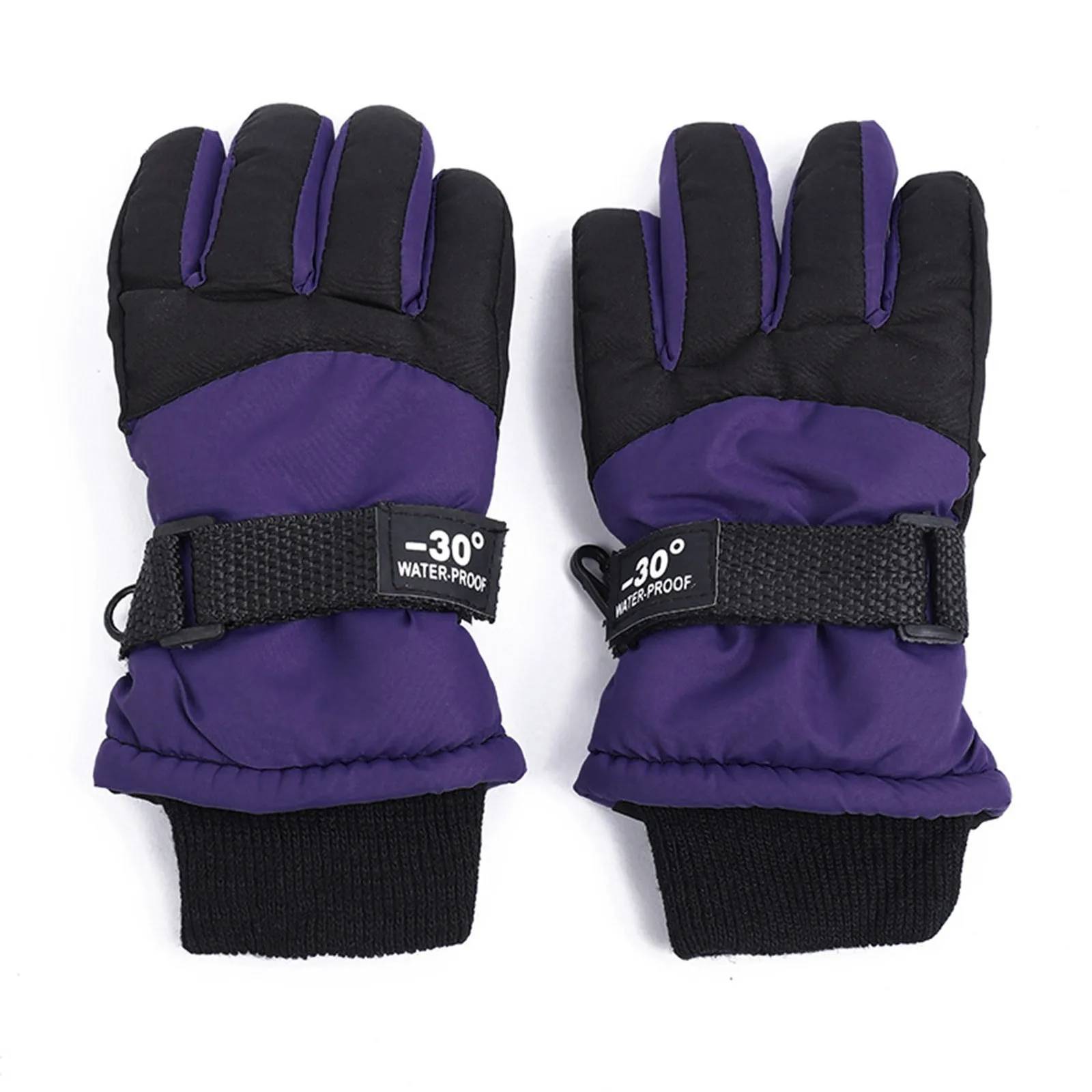 Зимние Детские ветрозащитные теплые лыжные перчатки для катания на коньках и