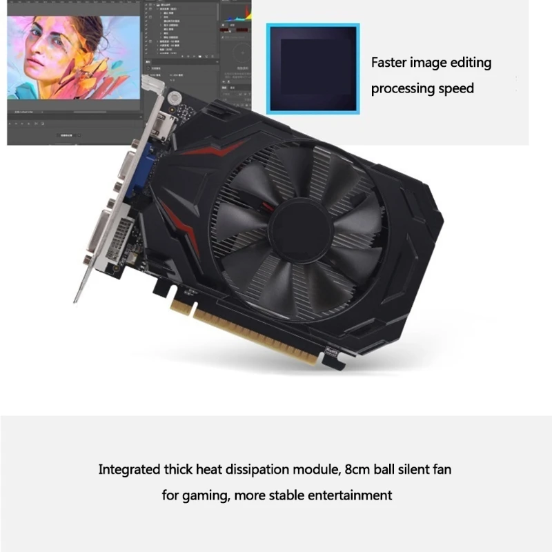 

Графическая карта для компьютера NVIDIA GTX 650 1 ГБ GDDR5 128 бит PCIE 3,0 HDMI-совместимый интерфейс DVI-D с двойным охлаждающим вентилятором