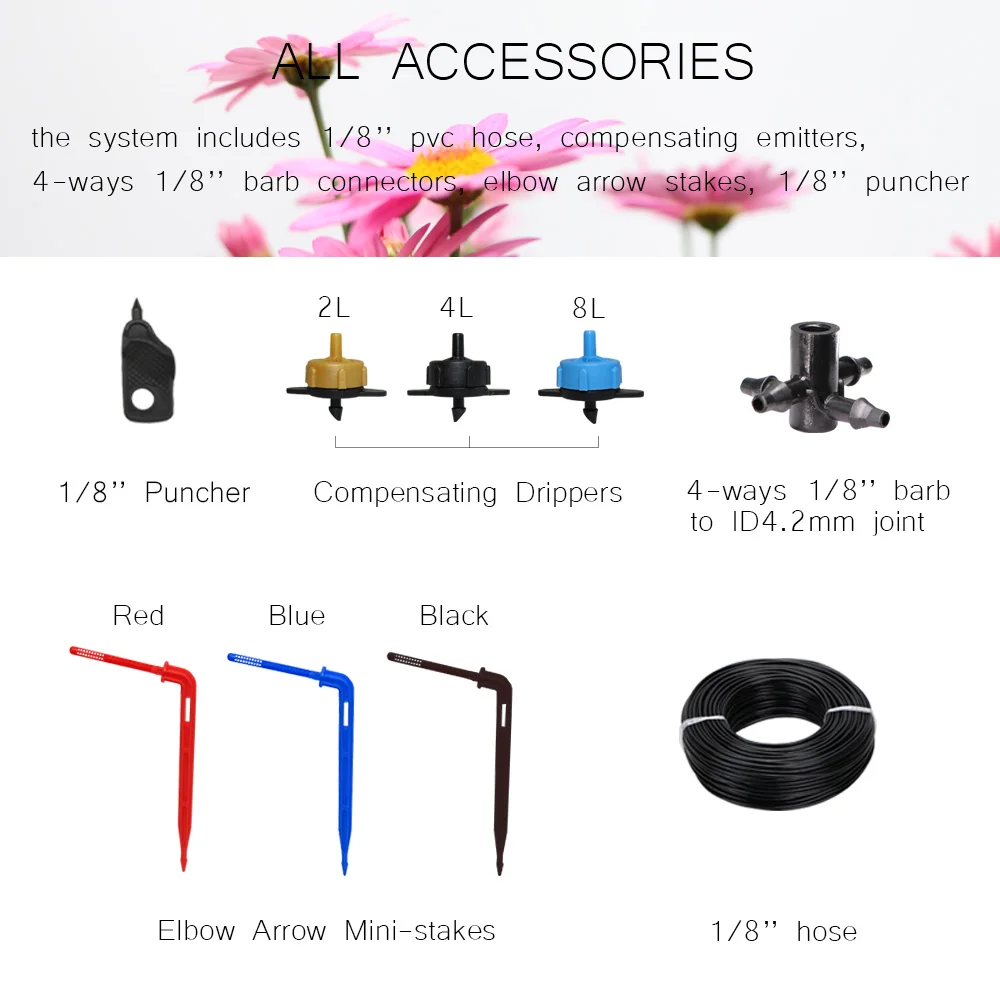 Система капельного орошения для теплиц 4 сторонний трансмиттер 20 наборов|Наборы