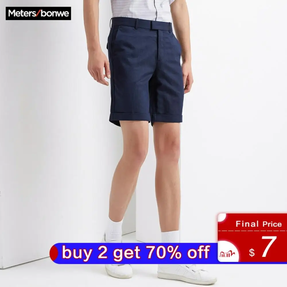 Metersbonwe мужские летние повседневные короткие брюки из хлопка модные бизнес