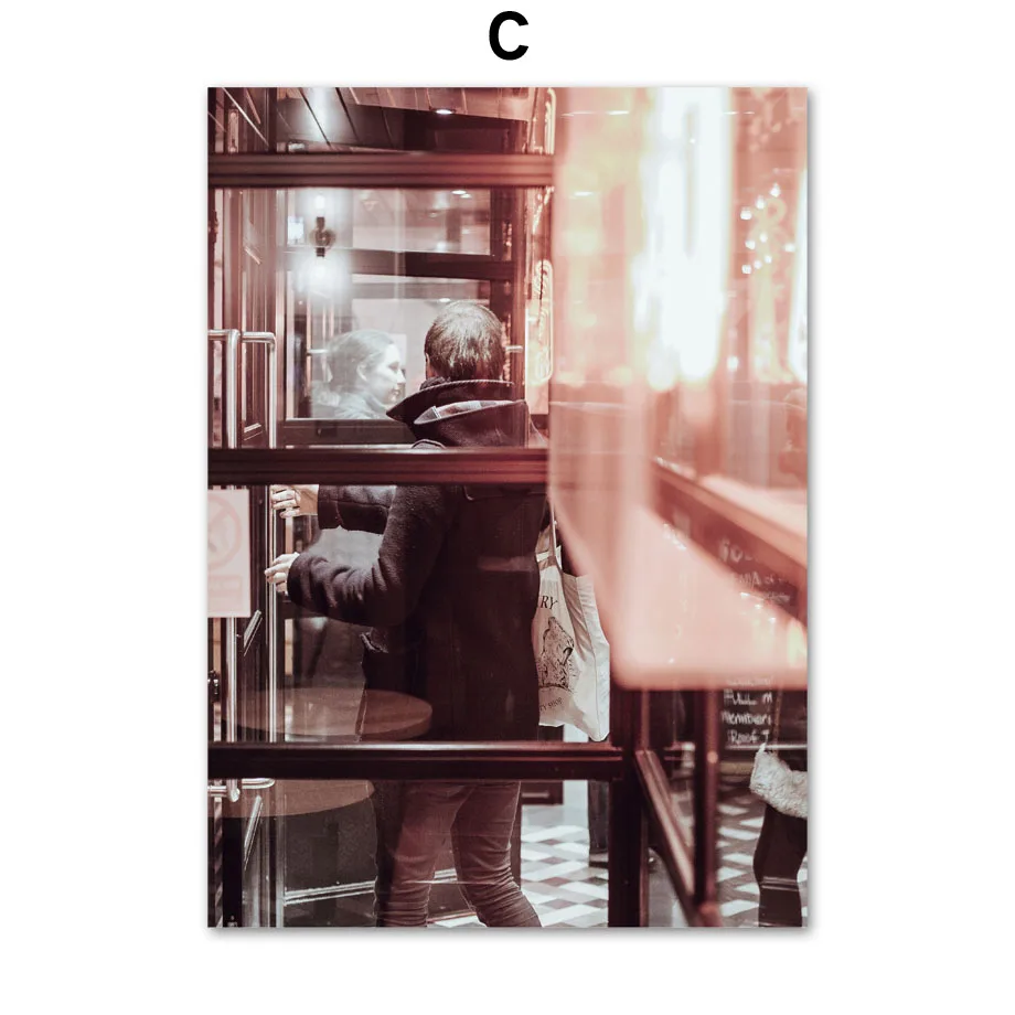 Розовый Морской церкви неоновый светильник набор городская улица Nordic печать