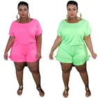 Комбинезон женский в стиле оверсайз, размера плюс, 3xl, 4xl, 5xl, лето 2021