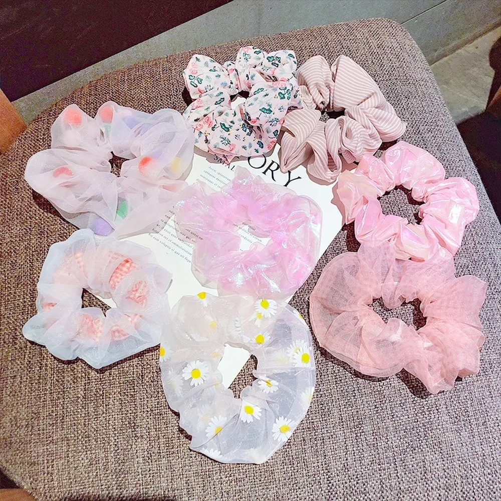 Новинка лета 2020 женские большие милые розовые резинки для волос девочек тканевая
