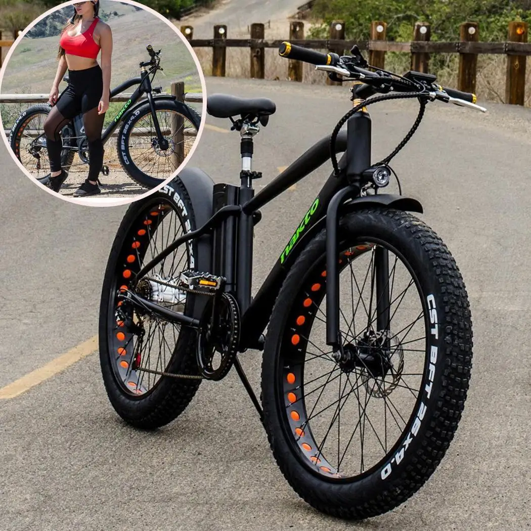 26inch High Carbon Steel Frame Bicycle Electric 25 miles Bike 26&quotx4&quot Fat Tire 250Lbs US 6-speed-gears Plug | Спорт и