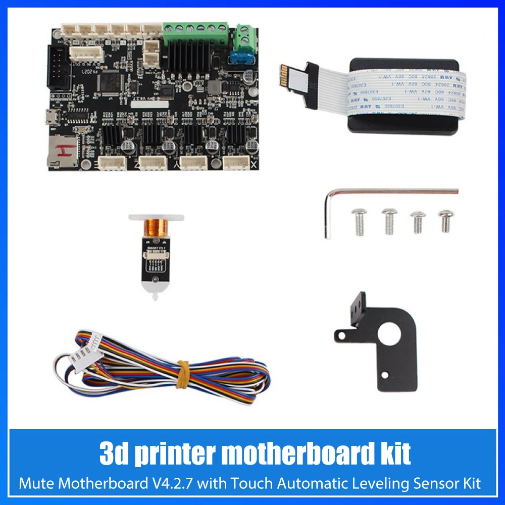 

Материнская плата для 3D принтера V4.2.7 с сенсорным датчиком автоматического выравнивания, комплект аксессуаров для 3D принтера