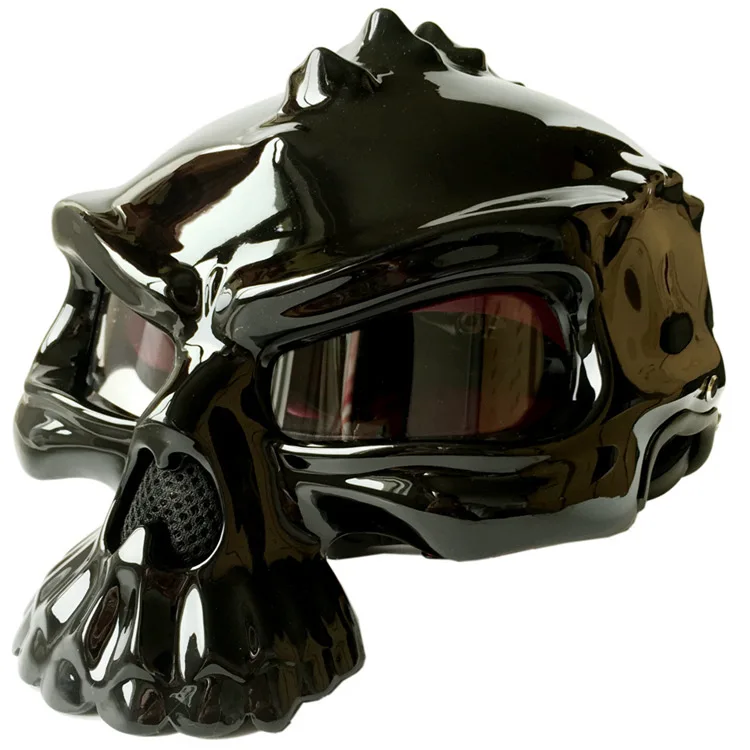 

Personalized fashion motorcycle skull helmet spirit half helmet wearable bubble mirror double face changeable protective helmet
