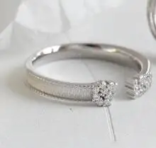 SHANICE Luxury Brand S925 sterling silver open ring designer full stars micro-inlaid cubic zircon opening ring fine jewelry gift - Цвет основного камня: 3mm silver