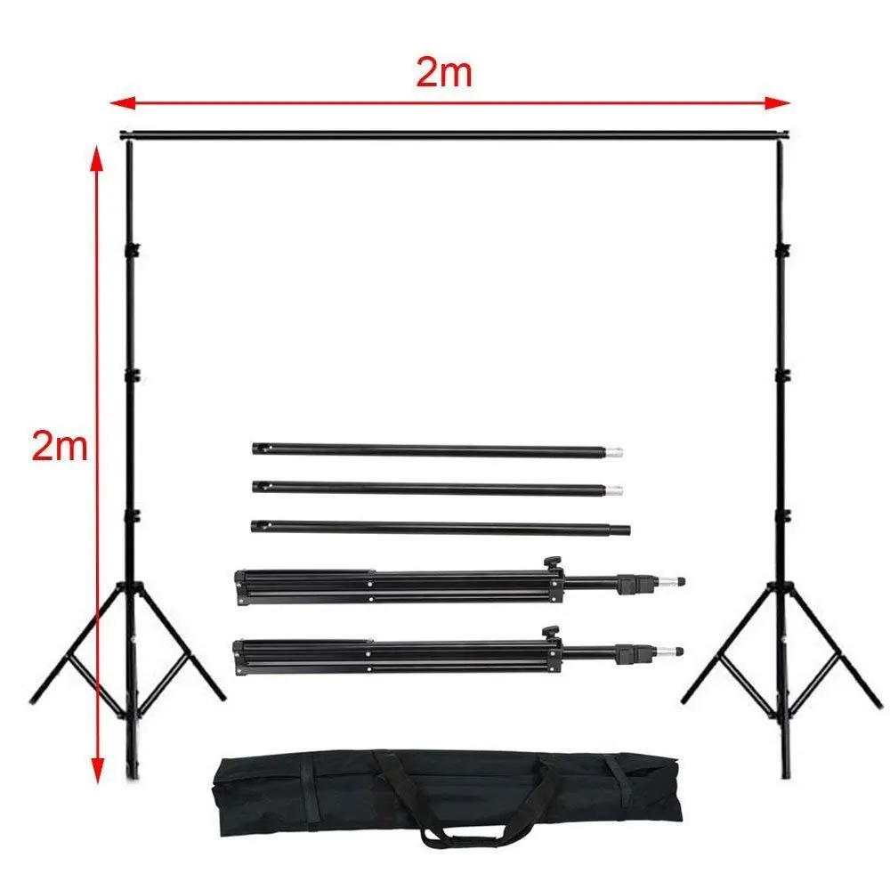 Портативная подставка для фона студийной фотосъемки 2 м x Система поддержки 3 шт.