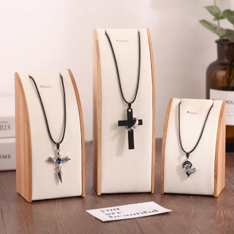 3pcs Fashion Bamboo Wood Combination Jewelry Display Stand Necklace Pendant Shelf Prop Storage Rack/Box | Украшения и аксессуары