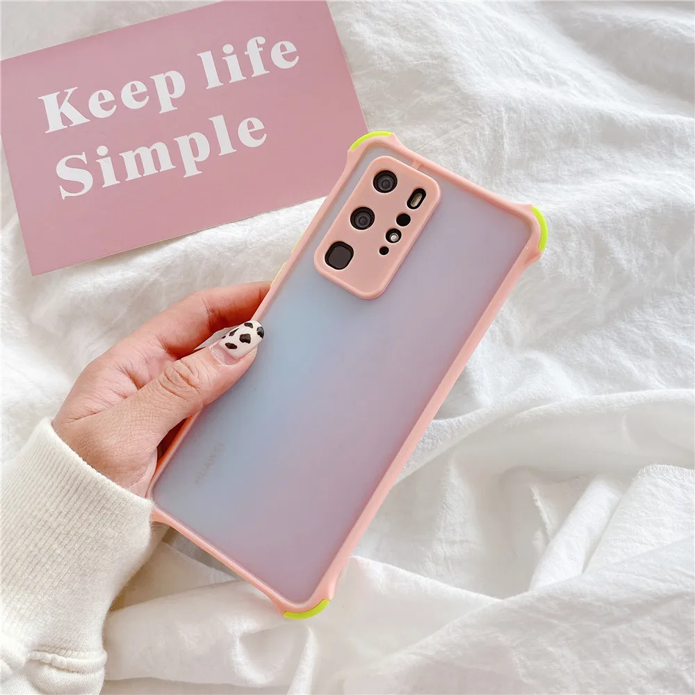 

For Huawei Honor 30 20 9S 9C 8A PAY4 Y7 Y6 Y9 P30 P40 Mate 30 20 P Smart Pro Z Nova 4E 5T Prime 2019 TPU Matte hockproof Cover