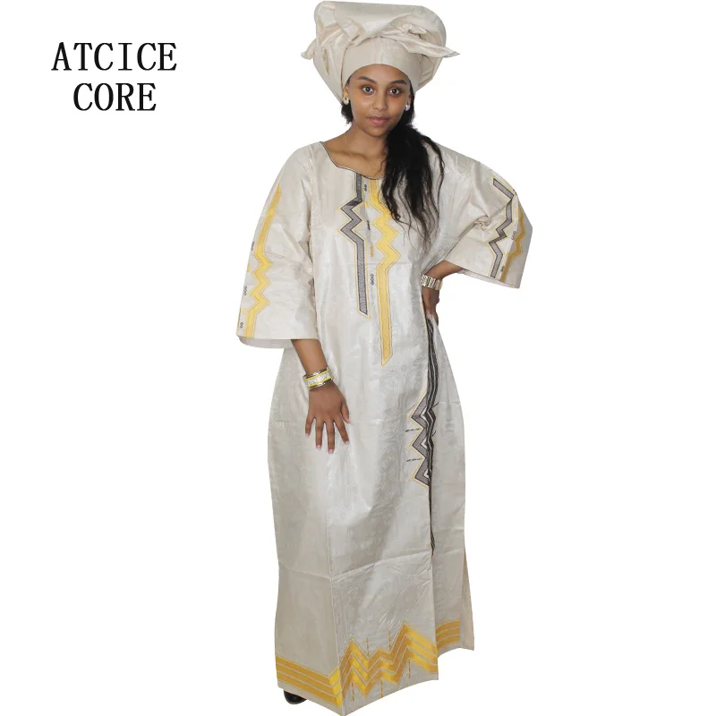 Африканские платья для женщин bazin Роскошное дизайнерское платье с вышивкой