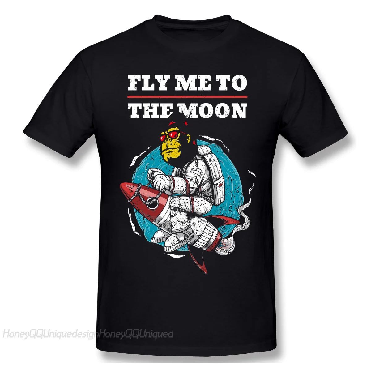 

FEG усилитель Fly Me To The Moon из хлопка с принтом, Детская футболка, Camiseta Hombre Cardano монета ADA криптовалюты для Мужская модная уличная одежда, футболк...