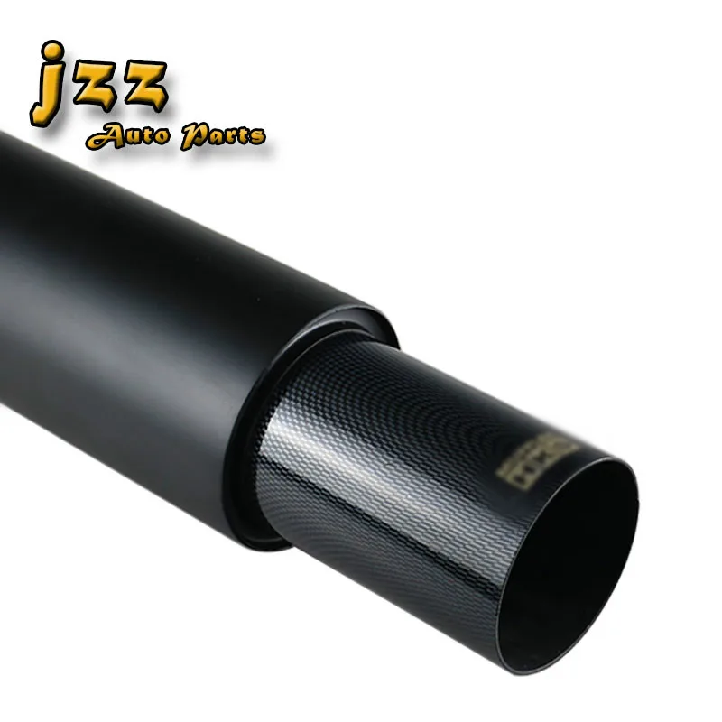 

JZZ COZMA universal car exhaust tip 63mm burned black sport sound muffler for auto 102 mm stainless steel fashionable tailpipe