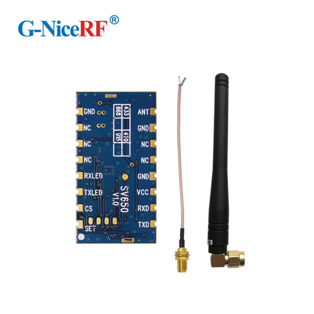 1pcs SV650 500mW 3km wireless transceiver module + 1pcs straight antenna + 1 USB bridge board