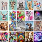 Алмазная 5D картина сделай сам, Набор для вышивки крестиком с изображением цветов и животных, мозаика стразы, украшение для дома, подарок